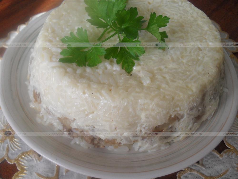 Запеканка рисовая с отварным мясом