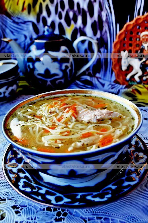 Куриный суп с домашней лапшой - Пошаговый рецепт с фото | Первые блюда