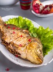 Фото-рецепт «Запеченный карп с грецкими орехами и гранатом из фильма Зимняя вишня» Фото-рецепт «Запеченный карп с грецкими орехами и гранатом из фильма Зимняя вишня»